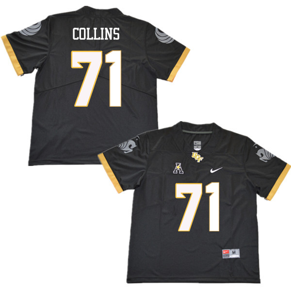 Men #71 James Collins UCF Knights College Football Jerseys Sale-Black - Click Image to Close